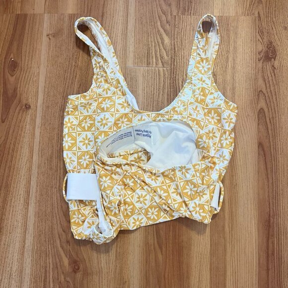 Modcloth Woman's Yellow The Haley One-Piece Retro Swimsuit Sz XL - Picture 6 of 11